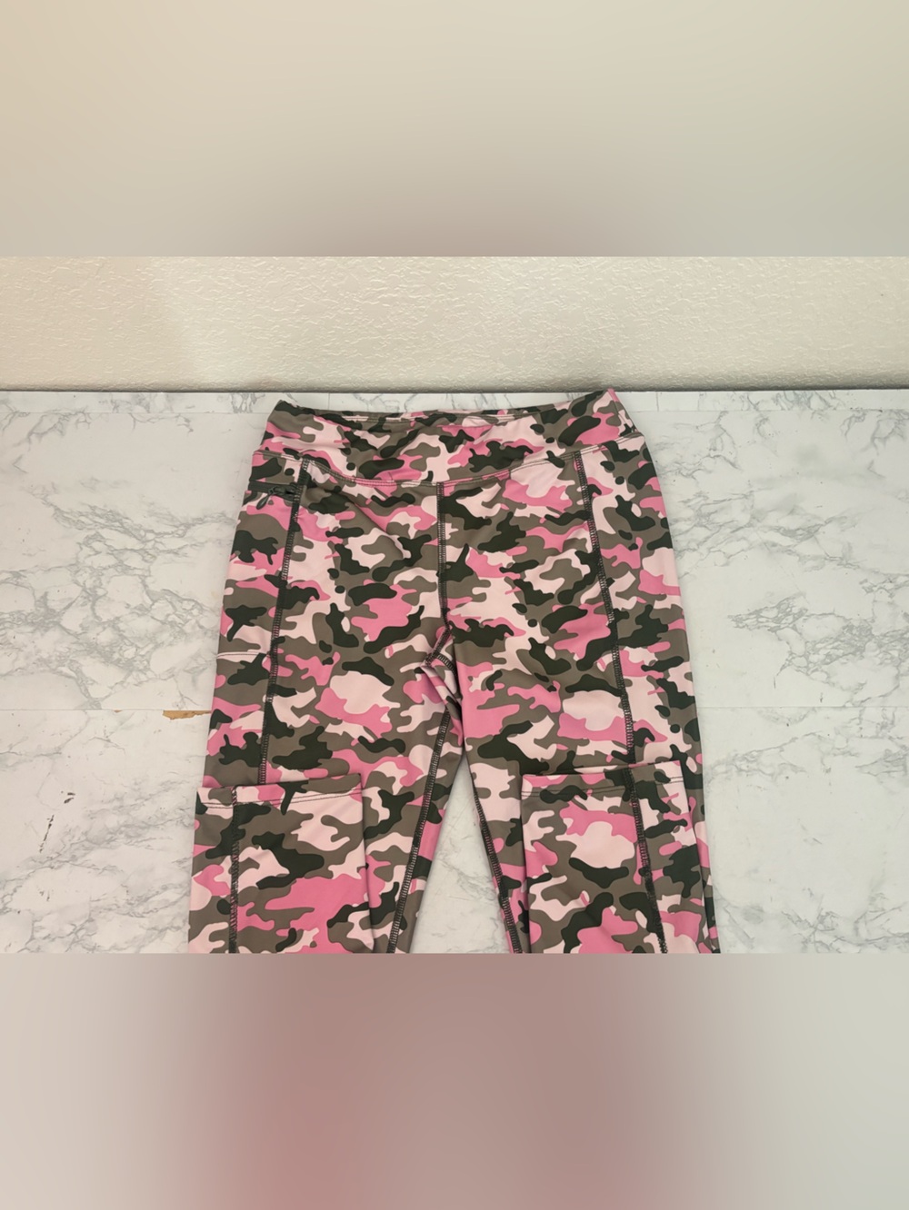 Tek Gear Shapewear BCG Women's L Leggings Lot Of 2 Black Pink Camo Pull On - Picture 6 of 8
